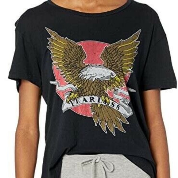 Chaser Brand Eagle Icon FEARLESS Graphic Tee Shirt in True Black Size M - Picture 2 of 10